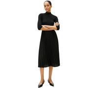 Tommy Hilfiger Donna Abito Slim Rib Mix Midi, Nero (Black), XS