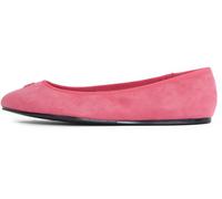 Tommy Hilfiger Donna Ballerine Hardware in Pelle Scamosciata, Rosa (Hibiscus Pink), 39