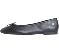 Tommy Hilfiger Donna Ballerine Smooth Ballet in Pelle, Nero (Black), 37