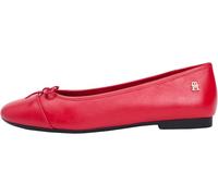 Tommy Hilfiger Donna Ballerine Smooth Ballet in Pelle, Rosso (Primary Red), 39