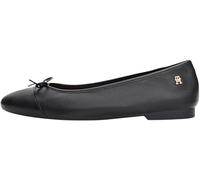 Tommy Hilfiger Donna Ballerine Toe cap in Pelle, Nero (Black), 39