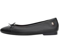 Tommy Hilfiger Donna Ballerine Toe cap in Pelle, Nero (Black), 41