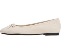 Tommy Hilfiger Donna Ballerine Toe cap in Pelle Scamosciata, Beige (Classic Beige), 36