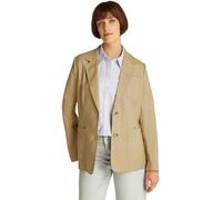 Tommy Hilfiger Donna Blazer Linen Regular Monopetto, Marrone (Camel), 42