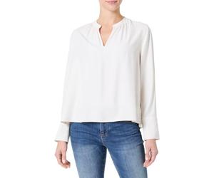 Tommy Hilfiger Donna Blusa Soft Viscose con Scollo a V, Avorio (Ivory Petal), 48