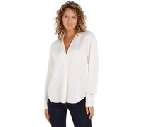 Tommy Hilfiger Donna Blusa Stitch Blouse Scollo a V, Beige (Ancient White), 50