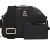 Tommy Hilfiger Donna Borsa a Tracolla Half Moon Crossover Piccola, Nero (Black), Taglia Unica