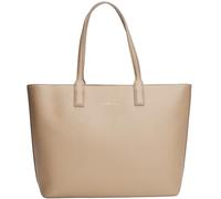 Tommy Hilfiger Donna Borsa Tote Bag Logotape con Zip, Beige (Coastal Taupe), Taglia Unica