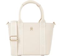 Tommy Hilfiger Donna Borsa Tote Bag Mini Logotape Piccola, Beige (Sugarcane), Taglia Unica