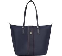 Tommy Hilfiger Donna Borsa Tote Bag Poppy con Logo, Blu (Space Blue Corp), Taglia Unica