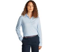 Tommy Hilfiger Donna Camicia Casual Regular Fit, Blu (Breezy Blue), L
