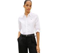 Tommy Hilfiger Donna Camicia in Cotone, Bianco (TH Optic White), 50