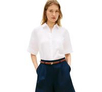 Tommy Hilfiger Ess Linen SS Shirt Ww0ww48925 Camicia S/S, White (TH Optic White), XS Donna