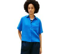 Tommy Hilfiger Camicia Donna Ess Linen SS WW0WW48925, Blu, L