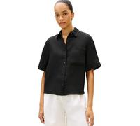 Tommy Hilfiger Donna Camicia Linen Relaxed Fit, Nero (Black), L