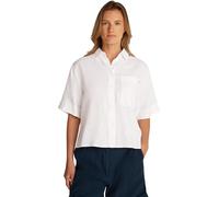 Tommy Hilfiger Donna Camicia Linen Relaxed Maniche Corte