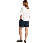 Tommy Hilfiger Donna Camicia Linen Relaxed Maniche Corte, Bianco (TH Optic White), 46