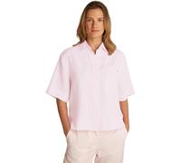 Tommy Hilfiger Donna Camicia Linen Relaxed Maniche Corte, Rosa (Light Pink), 48