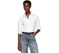 Tommy Hilfiger Donna Camicia Oxford Cotton Regular Shirt in Cotone, Bianco (TH Optic White), 44