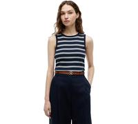Tommy Hilfiger Donna Canotta Multistripe Slim Fit, Blu (Multi STP Dark Night Navy/Ecru), M