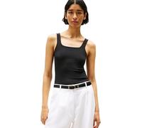Tommy Hilfiger Donna Canotta Slim a Costine, Nero (Black), XL