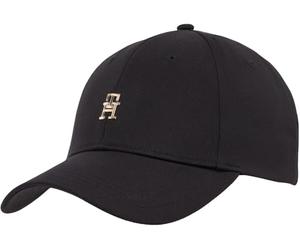 Tommy Hilfiger Donna Cappellino Elevated Chic in Cotone, Nero (Black), Taglia Unica