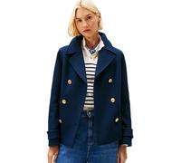 Tommy Hilfiger Donna Cappotto Corto Wool Blend Doppiopetto, Blu (Dark Night Navy), 50