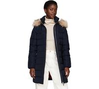 Tommy Hilfiger Donna Cappotto Piumino Heritage Down Tyra Coat With Fur con Tasche, Blu (Desert Sky), L