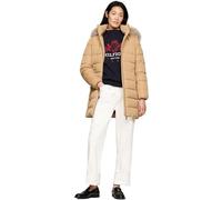 Tommy Hilfiger Donna Cappotto Piumino Heritage Down Tyra Coat With Fur con Tasche, Verde (Classic Khaki), M
