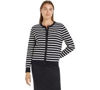 Tommy Hilfiger Donna Cardigan Jersey Stitch Cardigan Elegante, Multicolore (Desert Sky/Ivory Petal STP), XXS