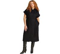 Tommy Hilfiger Donna Chemisier Belted Lunghezza Midi, Nero (Black), 58