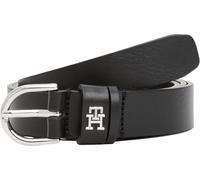 Tommy Hilfiger Donna Cintura Essential Effortless 2,5 cm Cintura in Pelle, Nero (Black), 95 cm