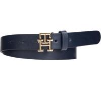 Tommy Hilfiger Donna Cintura TH Logo 2.5 Cintura in Pelle, Blu (Space Blue), 80 cm