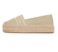 Tommy Hilfiger Donna Espadrillas Denim Platform con Plateau, Beige (Horseradish), 41 EU