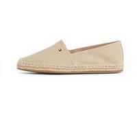Tommy Hilfiger Donna Espadrillas Flag Canvas con Logo, Beige (Horseradish), 38