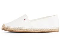 Tommy Hilfiger Donna Espadrillas Flag Canvas con Logo, Bianco (Ecru), 37 EU