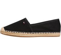Tommy Hilfiger Donna Espadrillas Flag Canvas con Logo, Nero (Black), 37