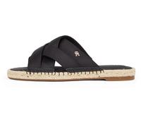 Tommy Hilfiger Donna Espadrillas Satin Mule Sandali, Nero (Black), 40