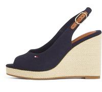 Tommy Hilfiger Donna Espadrillas Wedge Flag High Slingback con Cinturino alla Caviglia, Blu (Space Blue), 41
