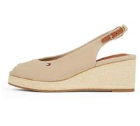 Tommy Hilfiger Donna Espadrillas Wedge Flag Mid Slingback Fibbia Regolabile, Beige (Horseradish), 36