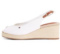 Tommy Hilfiger Donna Espadrillas Wedge Flag Mid Slingback Fibbia Regolabile, Bianco (Ecru), 37