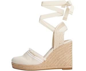 Tommy Hilfiger Donna Espadrillas Wedge Fringe Canvas con Tacco a Zeppa