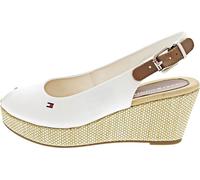 Tommy Hilfiger Donna Espadrillas Wedge Iconic Elba Sling Back Wedge Tacco a Zeppa, Bianco (Ecru), 40