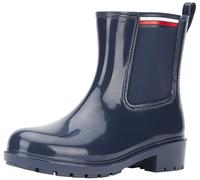 Tommy Hilfiger Donna Essential Corporate Rainboot Fw0fw07762 Stivali Bassi, Blu Space Blue, 37 EU