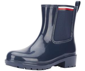 Tommy Hilfiger Donna Essential Corporate Rainboot Fw0fw07762 Stivali Bassi, Blu Space Blue, 37 EU