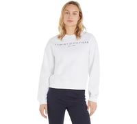 Tommy Hilfiger Donna Felpa Senza Cappuccio, Bianco (TH Optic White), XL