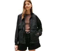 Tommy Hilfiger Donna Giacca a Vento Jacke Nylon Packable con Zip, Nero (Black), L