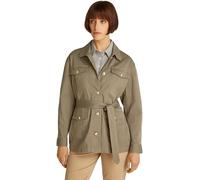 Tommy Hilfiger Donna Giacca-Camicia Gold Button Utility con Taschini sul Petto, Marrone (Tundra Brown), XXS