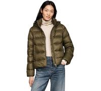 Tommy Hilfiger Donna Giacca Imbottita Down Casual Jacket con Cappuccio, Multicolore (Army Green), XS