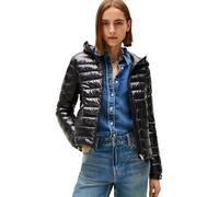 Tommy Hilfiger Donna Giacca Imbottita Down Hooded Jacket con Zip, Nero (Black), L